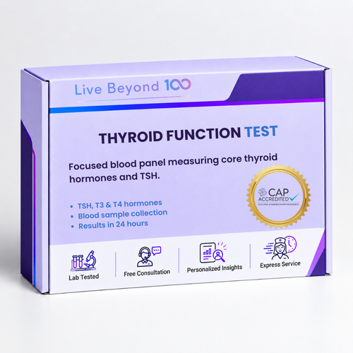 Thyroid Function Test checking TSH Free T3 and Free T4 hormone levels