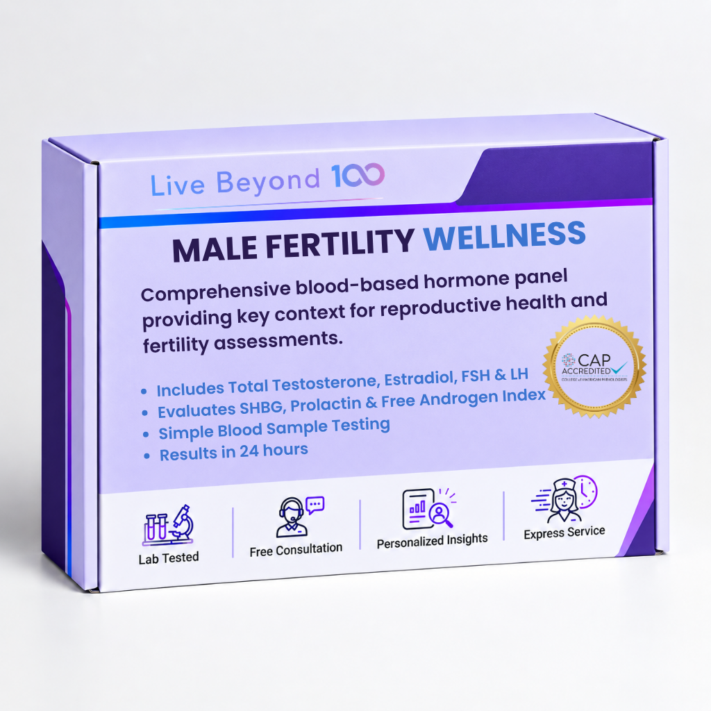 Male Fertility Wellness test screening hormonal balance and sperm health markers