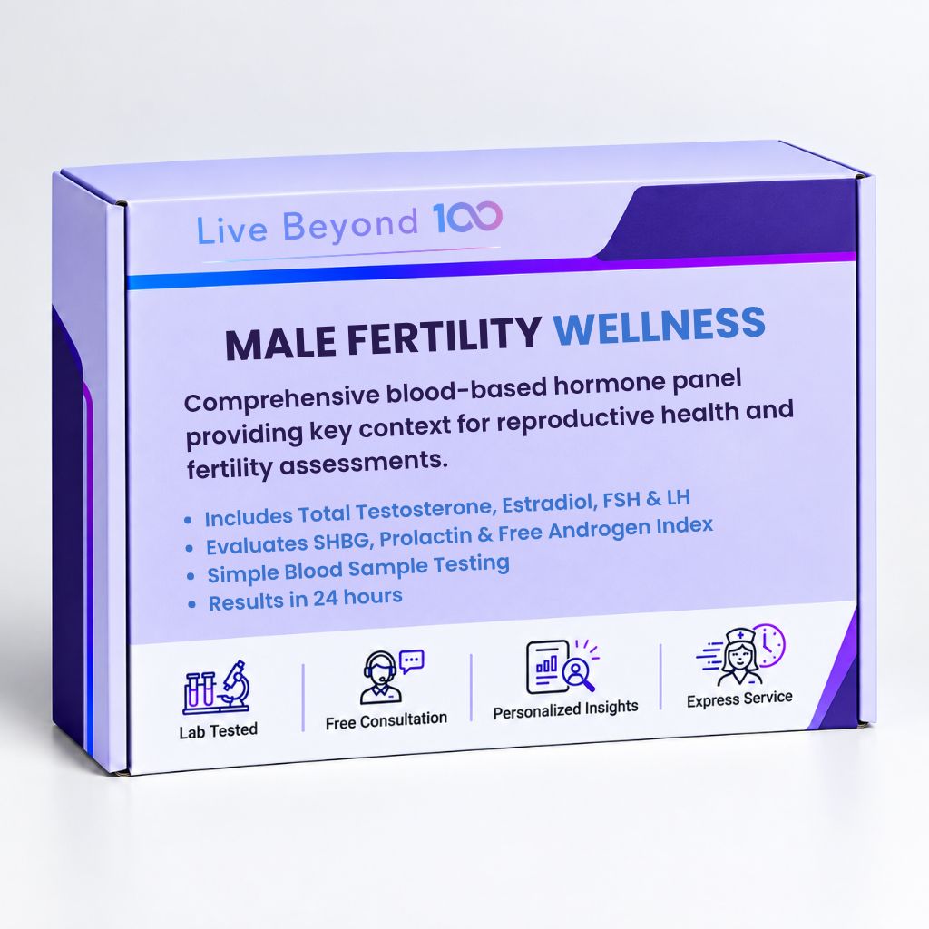 Male Fertility Wellness test screening hormonal balance and sperm health markers