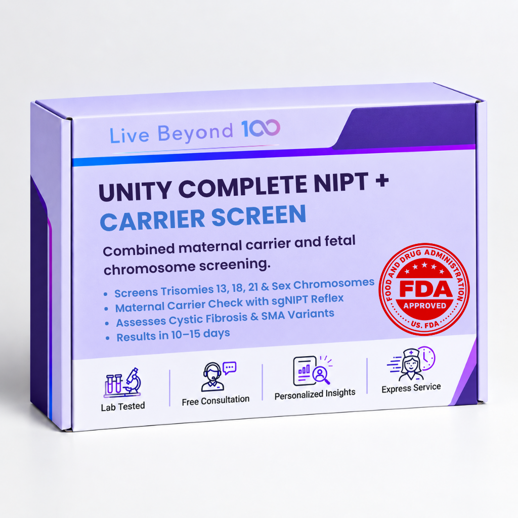 UNITY Complete NIPT and maternal carrier screening test combination