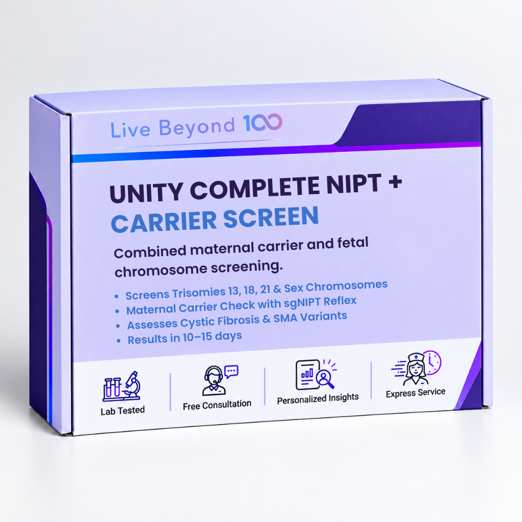 UNITY Complete NIPT and maternal carrier screening test combination